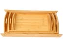 Wooden Serving Trays – Set of 3 with Handles-0