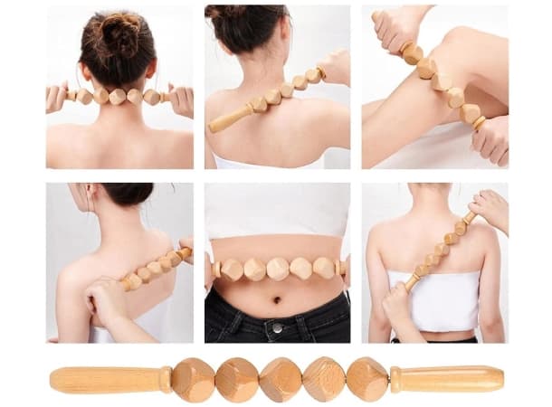 Wooden Cubed Roller Stick Massager – Deep Tissue & Lymphatic Tool thumb 2
