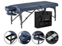 MCR S31"– Montclair Pro 31" Portable Massage Table, 72" Length, 3" Multi-Layer Memory Foam, Royal Blue PU, Adjustable 24–34" Height, Lightweight Wood Frame-1