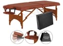 Master Fairlane 25 Portable Massage Table 25" – Premium Wood, Waterproof PU Leather, Auto-Lock Legs, 2" Foam, Adjustable Height, Cinnamon, 72"x25"-1