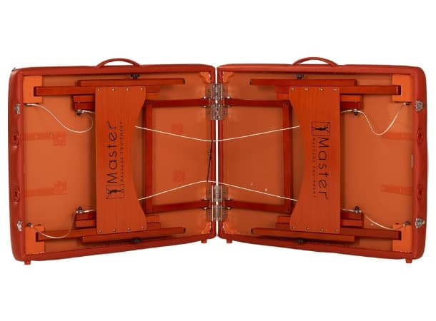 FLN25 Portable Massage Table 25" – Premium Wood, Waterproof PU Leather, Auto-Lock Legs, 2" Foam, Adjustable Height, Cinnamon, 72"x25" thumb 2