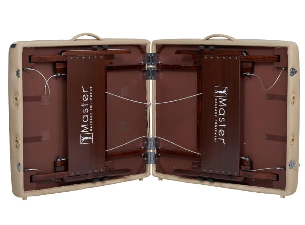 DLY S30" Portable Massage Table – 72" x 30", 3" Memory Foam Cushion, Adjustable 24–34" Height, Beige PU, 750 lbs Capacity, Professional Therapist Table thumb 3