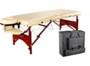 CBV 28" Caribbean Vista Portable Massage Table – 28"x72", Memory Foam Cushion, Adjustable Height 23"-33", Oil & Waterproof PU, Mahogany Legs, Includes Face Cradle & Armrest-3