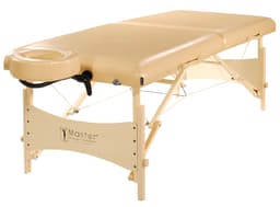 Balboa BBU 30" Portable Massage & Exercise Table – 75" Length, 1.6" Multi-Layer Foam, Adjustable 24–34" Height, Beige PU, Auto-Lock Legs, Face Cradle & Armrest-0