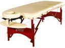 CBV 28" Caribbean Vista Portable Massage Table – 28"x72", Memory Foam Cushion, Adjustable Height 23"-33", Oil & Waterproof PU, Mahogany Legs, Includes Face Cradle & Armrest-0