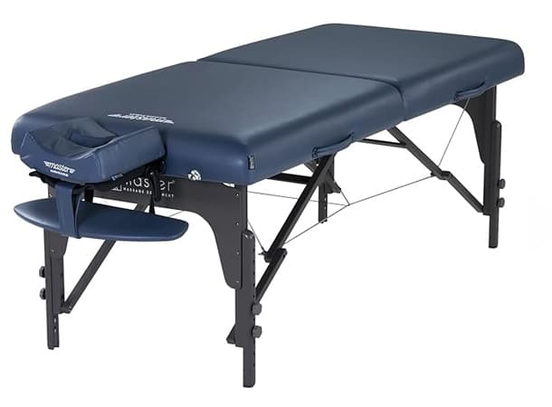 MCR S31"– Montclair Pro 31" Portable Massage Table, 72" Length, 3" Multi-Layer Memory Foam, Royal Blue PU, Adjustable 24–34" Height, Lightweight Wood Frame