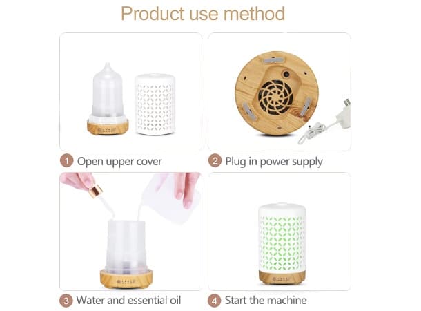 100ml Ultrasonic Ceramic Electric Diffuser – Quiet Aroma Humidifier for Spas, Hotels, Offices & Homes thumb 2