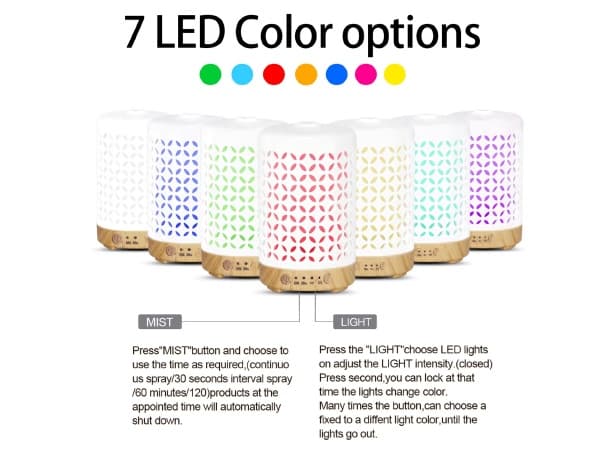 100ml Ultrasonic Ceramic Electric Diffuser – Quiet Aroma Humidifier for Spas, Hotels, Offices & Homes thumb 4