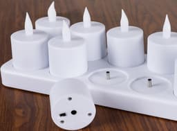 Rechargeable Tea Light Candles with Remote – 72H Battery Life, Set of 12-1