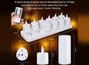 Rechargeable Tea Light Candles with Remote – 72H Battery Life, Set of 12-3