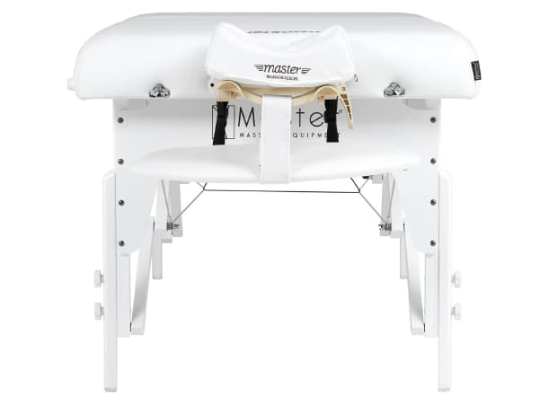 MCR S31" White – Montclair Pro 31" Extra Wide Portable Massage Table, 72" Length, 3" Multi-Layer Memory Foam, Snow White PU, Adjustable 24–34" Height, Lightweight Wood Frame thumb 3