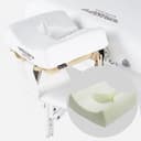 MCR S31" White – Montclair Pro 31" Extra Wide Portable Massage Table, 72" Length, 3" Multi-Layer Memory Foam, Snow White PU, Adjustable 24–34" Height, Lightweight Wood Frame-4