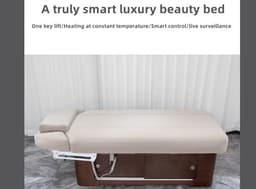 Electric Heating Massage Bed Curve Design with 2 Motor Adjustment – PU Leather Spa Table, Integrated Heating, Storage & USB, 195x83cm, 300kg Capacity-2