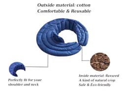 Microwave Neck Heating Pad – Contouring Flaxseed Pad for Neck & Shoulders-3