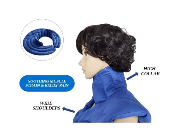 Microwave Neck Heating Pad – Contouring Flaxseed Pad for Neck & Shoulders thumb 1