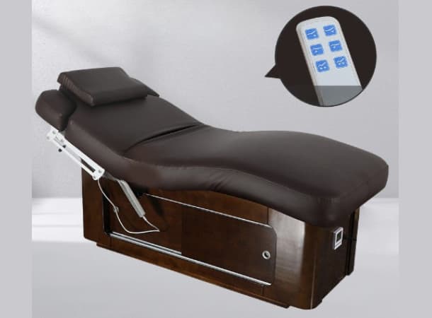 Electric Heating Massage Bed with 2 Motor – PU Leather Spa Table, 195x83cm, 300kg Capacity, Storage & USB Ports thumb 3