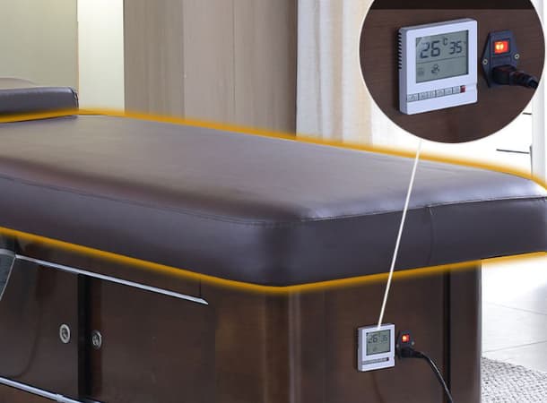 Electric Heating Massage Bed with 2 Motor – PU Leather Spa Table, 195x83cm, 300kg Capacity, Storage & USB Ports thumb 1