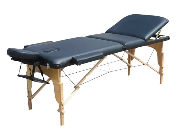 Tilt Portable Massage Table ETL S28" – Adjustable Tilt Backrest with Face Hole Plugs, 2-Layer Foam, PVC Upholstery, Headrest & Armrest, Black/Burgundy/Beige/Agate Blue, 75"x28"