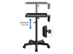 Spa Salon Rolling Tray Cart – Aluminum, Adjustable Height-1