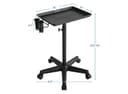 Spa Salon Rolling Tray Cart – Aluminum, Adjustable Height-2
