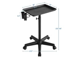 Spa Salon Rolling Tray Cart – Aluminum, Adjustable Height-2