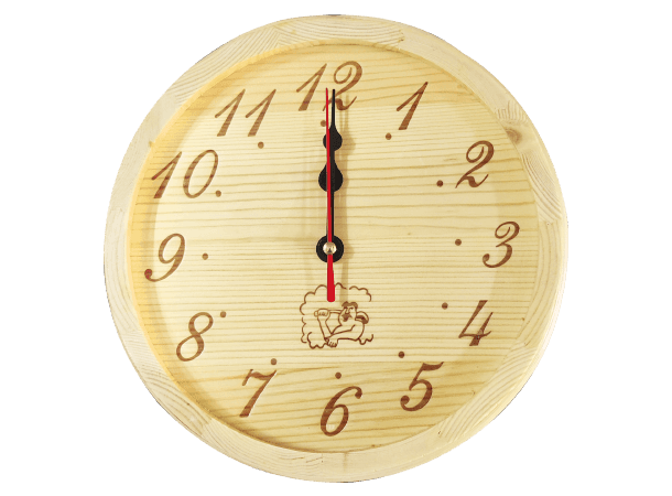 Wooden Sauna Clock