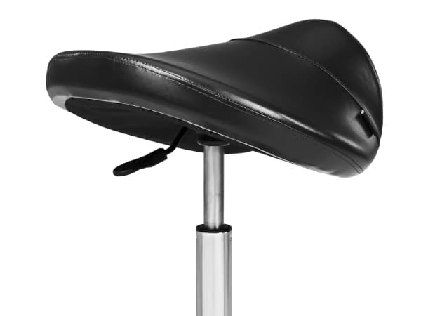Hydraulic Ergonomic Saddle Stool with Chrome Base thumb 1
