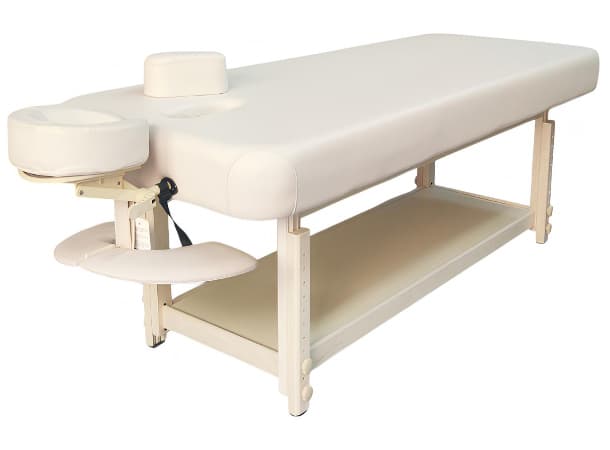 Archer Luxury Massage Therapy Spa Bed – Flat Design with Face Hole, Adjustable Height & Storage Shelf