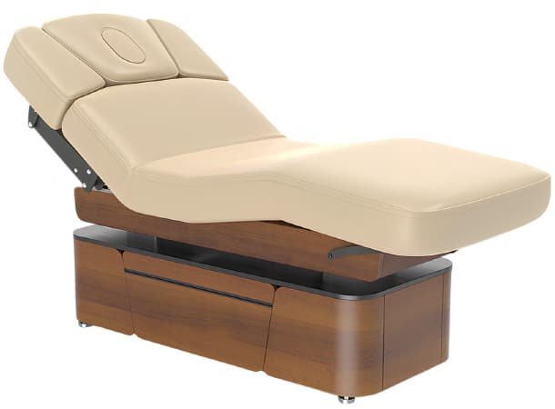 Luxury Multi-Functional Motorized Spa Table – Adjustable Back & Leg, Solid Wood Base, Built-In Storage, PU Cushion, 196cm thumb 0