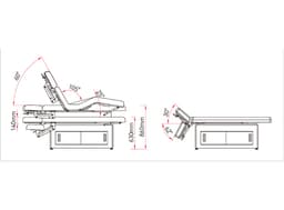 Premium Electric Spa Table – Adjustable Back, Leg & Height, Steel Frame with Wood Cabinet, 203cm, 7.5cm Cushion-3