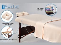 Master Massage Cotton Flannel Sheets Set – 3-Piece Set, 100% Cotton-5