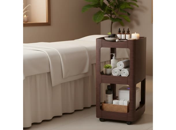 Wooden 3-Tier Spa & Salon Trolley  thumb 1