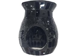 Black & White Mosaic Oil Burner – Glass Aroma Diffuser & Wax Melt Warmer-0