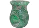 Shinning Crackle Green Mosaic Oil Burner – Glass Aroma Diffuser & Wax Melt Warmer-0