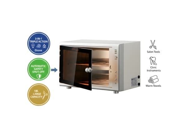 Ozone UV High-Temperature Sterilizer 3-in-1 – 18L Electric Countertop Cabinet for Beauty Salons thumb 5
