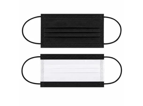 Face Mask Black (with white layer) 1 Box (50 Mask)