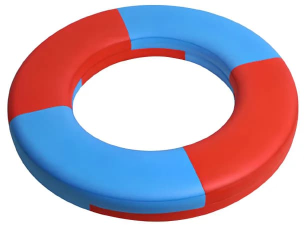 Life Buoy Ring Red & Blue, Size L, 1pc