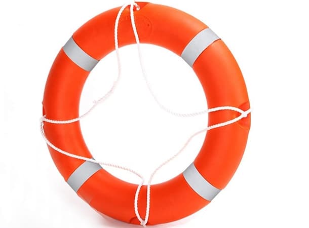 Life Buoy Ring Red – Emergency Safety Float with Reflective Tape thumb 0