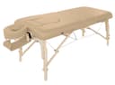 Pregnancy Massage Table – 30" Wide, Adjustable Height, Portable Foldable Wood & PU Leather, 3.5" Thick Foam, Beige, 600 lbs Capacity-0