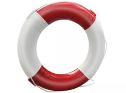 Life Buoy Ring White and Red – Portable Safety Swim Ring with Soft Foam-0