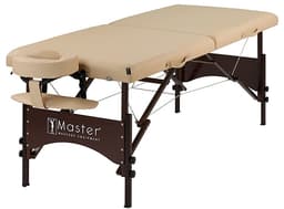 Argo S28" Portable Massage Table – 28"x72", Auto-Lock Legs, Oil & Water-Resistant PU, Adjustable Height 23"-33", 1.5" Foam, Lightweight 31 lbs, Beige/Black-0