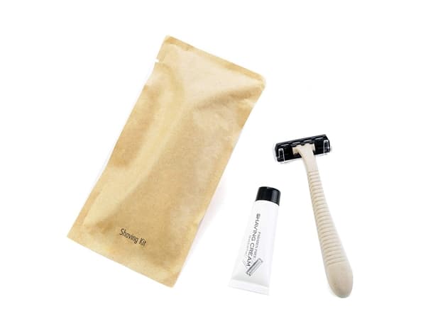Eco-Friendly Shaving Kit – Wheat Straw Razor with Mini Shaving Cream