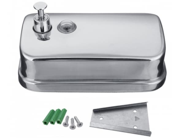 Stainless Steel Wall Mounted Hand Soap Dispenser – 1000ml Mirror Finish thumb 1