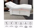 Electric Heated Massage Bed with Storage Cabinet – Adjustable Therapy Spa Bed, Microfiber Leather, 200cm Length, LED & Heating System-1