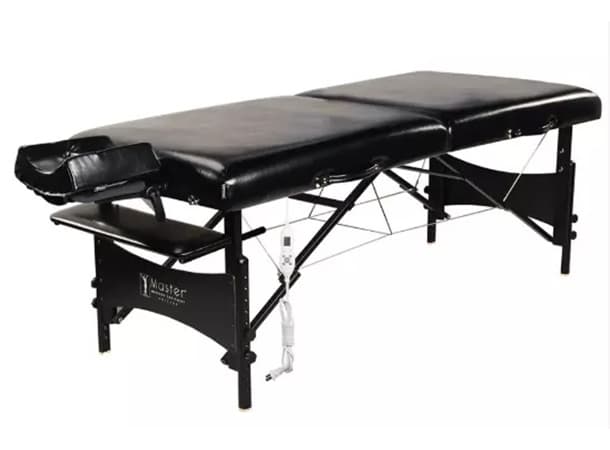 GALAXY™ Portable Massage Table – GTT S30", Therma-Top Heating, Memory Foam, Shiatsu Cables, Reiki Panels, Black, 72"x30" thumb 1