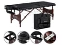 RMU S28 Roma LX Portable Massage Table – 28"x72" with Memory Foam, Adjustable Height 24"-34", Oil & Waterproof PU, Walnut Legs, Includes Face Cradle & Armrest-1