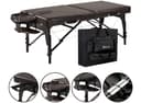 Master Supreme Portable Massage Table – 28" & 31" Widths, 84" Length, Memory Foam Cushion, Adjustable 61–86cm, Premium Italia PU, European Beech Wood, Includes Face Cradle & Armrest-1