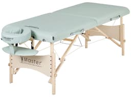 Master Paradise S28" Portable Massage Table – 28"x72", Auto-Lock Legs, 2.5" Multi-Layer Foam, Adjustable Height 23.5"-33", Lightweight 32 lbs, Includes Face Cradle & Armrests-0