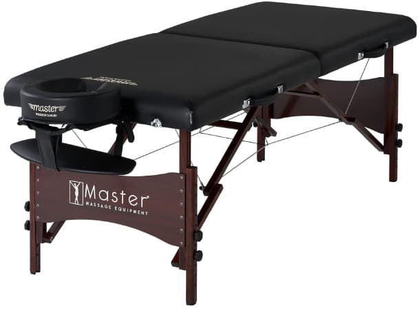 RMU S28 Roma LX Portable Massage Table – 28"x72" with Memory Foam, Adjustable Height 24"-34", Oil & Waterproof PU, Walnut Legs, Includes Face Cradle & Armrest
