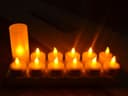 Rechargeable Flameless LED Tea Light Candle Set – 12PCS Warm Yellow with Charging Base-2